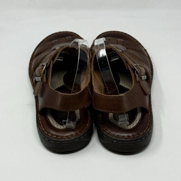 Born Fisherman Sandals Mens 12 Brown Leather Open Toe Comfort Shoes HandCrafted main image 9
